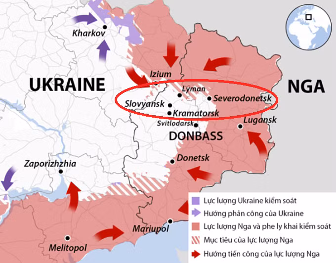Sau khi xung đột Ukraine bùng nổ năm 2014, Slavyansk trở thành khu vực phòng thủ trọng yếu của Quân đội Ukraine trong trục tam giác Sieverodonetsk - Slavyansk - Kramatorsk. 