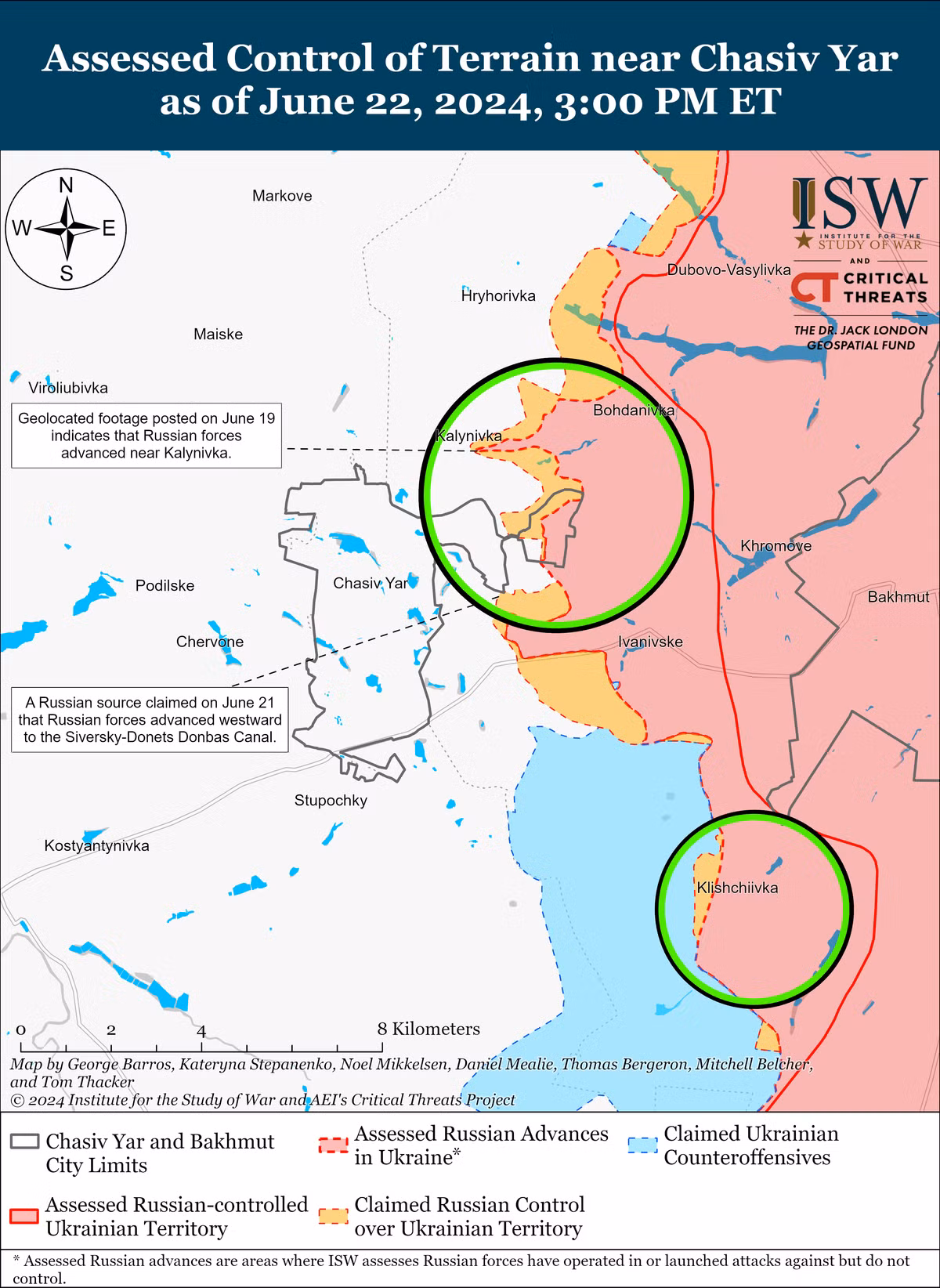 Việc kiểm soát thành phố Chasov Yar ở Donetsk là vô cùng quan trọng đối với quân Nga, vì nó sẽ mở đường tới Konstantinovka, Druzhkovka, Kramatorsk và Slavyansk, nên cuộc chiến giành giật thành phố này đã được Nga bắt đầu tiến hành từ cuối tháng 3/2024 đến nay. 