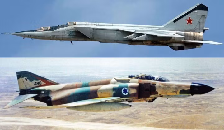 Còn khả năng của các phương tiện phòng không phương Tây có thể đe dọa được MiG-25, đã được chứng minh qua màn trình diễn của các biến thể trinh sát của MiG-25, khi chúng mới chỉ là các phiên bản thử nghiệm; được Liên Xô triển khai tại Ai Cập, khi vượt qua các lớp phòng không dày đặc trên lãnh thổ Israel và Bán đảo Sinai (khi đó do Israel chiếm giữ).