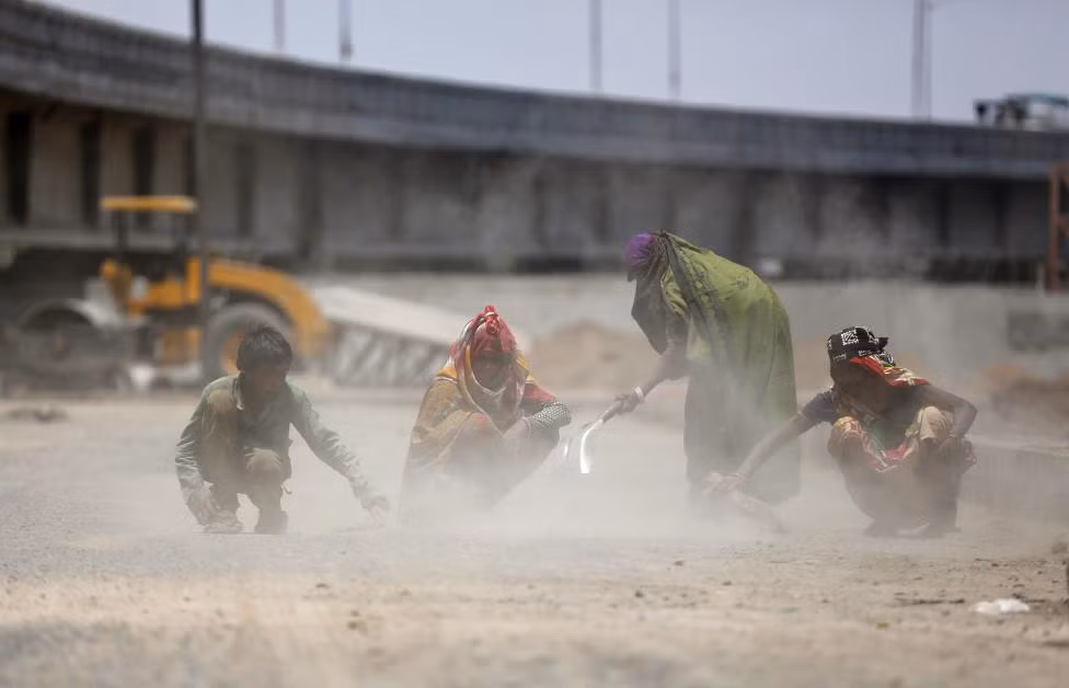 Không khí bụi mù mịt ở Ahmedabad.