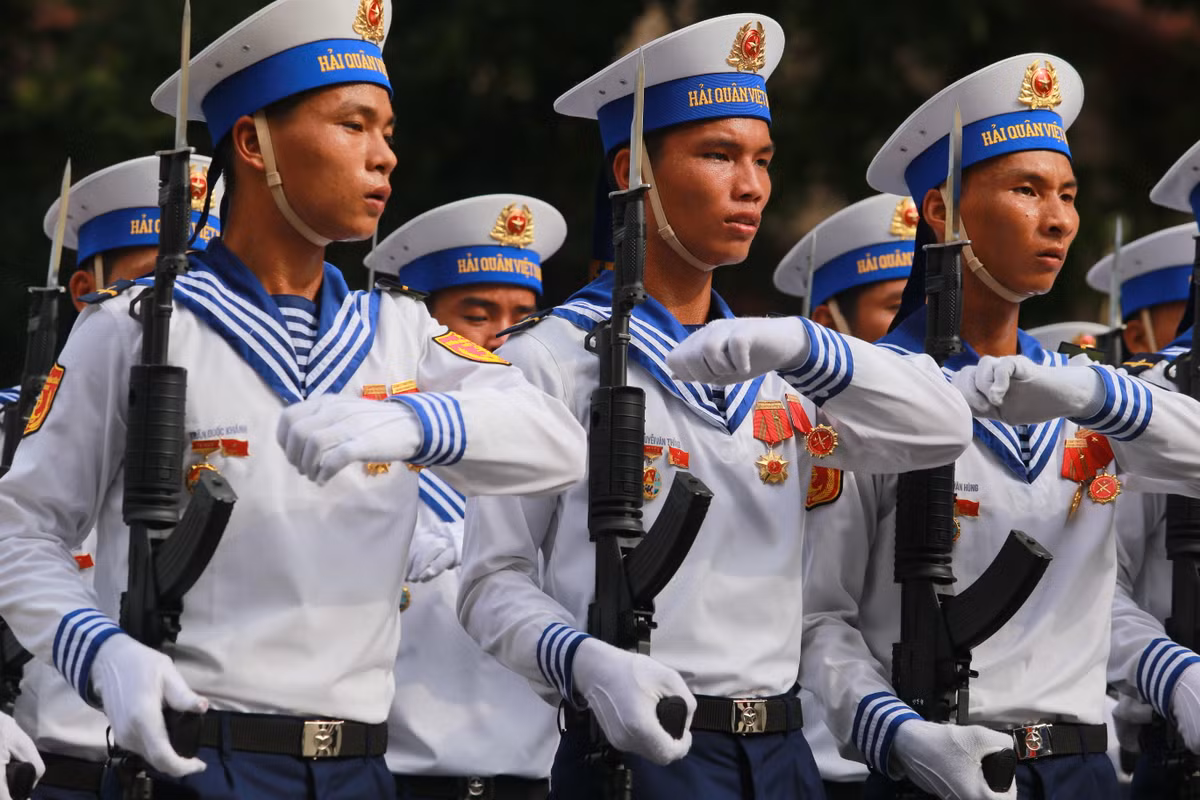 Khối chiến sĩ Quân chủng Hải quân.