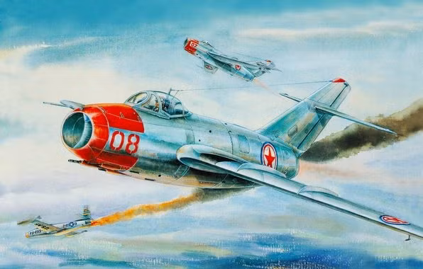 MiG-15 là một trong những máy bay phản lực thành công với cánh xuôi, và nó nổi tiếng trên bầu trời Triều Tiên, nơi trong thời kì đầu của cuộc chiến nó đã hạ gục mọi loại máy bay cánh thẳng của Mỹ và phương Tây và có thể chiến đấu ngang bằng với loại F-86 hiện đại nhất của Mỹ khi đó (trong khi MiG-15 có giá rẻ hơn và dễ bảo trì hơn).