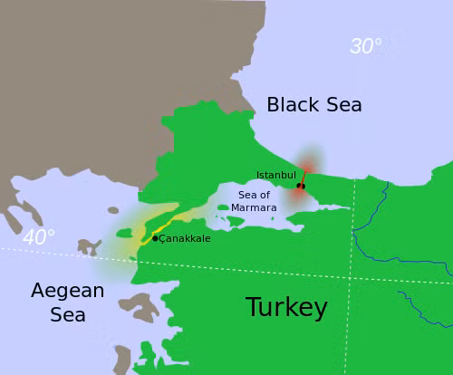 Eo biển Bosporus và Dardanelles, còn được gọi là eo biển Thổ Nhĩ Kỳ hoặc eo biển Đen, nối Biển Aegean và Biển Đen qua Biển Marmara. Đây là lối đi duy nhất mà các cảng ở Biển Đen có thể tiếp cận Địa Trung Hải và xa hơn nữa.