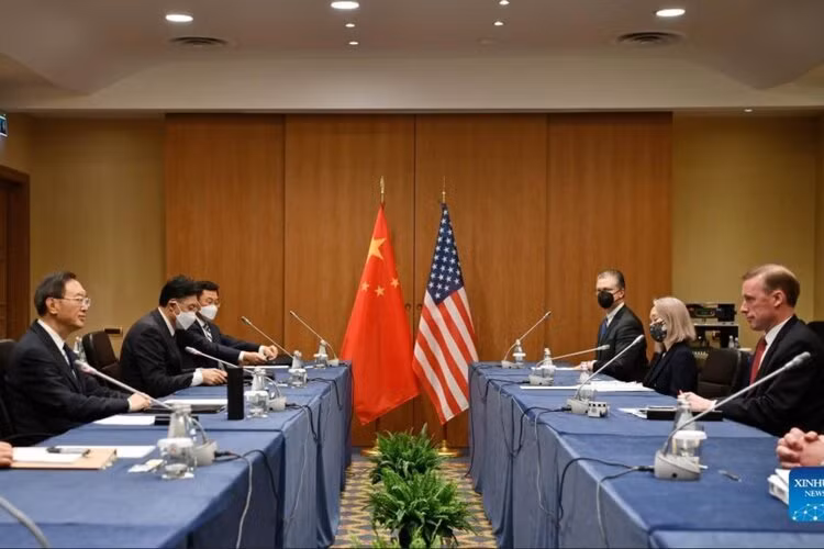 Cuộc gặp giữa ông Jake Sullivan và ông Dương Khiết Trì hôm 14/3. Ảnh: THX