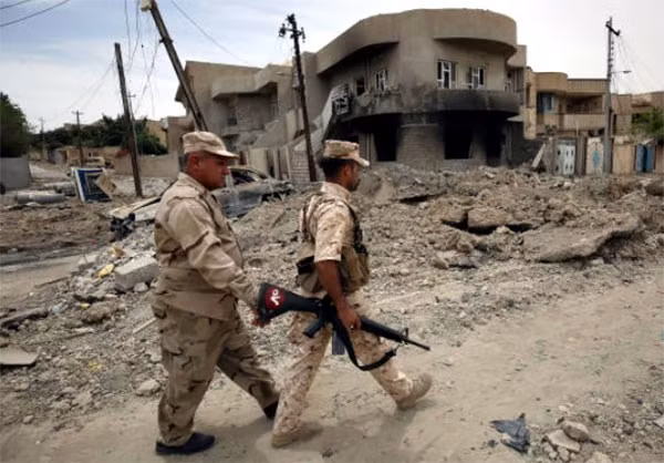 Lực lượng Iraq trên chiến trường Tây Mosul. Ảnh: FNA.