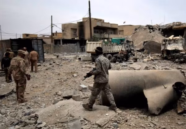 Theo Iraqi News, các lực lượng chính phủ Iraq đã giải phóng hơn 97% diện tích Tây Mosul khỏi ách chiếm đóng của phiến quân IS. Ảnh: FNA.