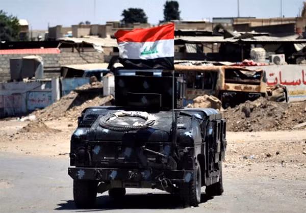 Được biết, hiện tại, chỉ còn 2 quận và khu vực Thành cổ ở Tây Mosul là nằm dưới quyền kiểm soát của nhóm khủng bố IS. Ảnh: FNA.