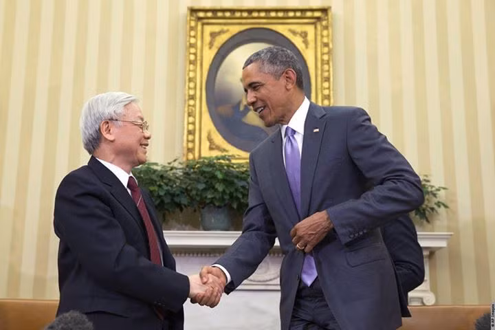 Phat bieu cua Tong thong Obama sau khi hoi dam voi TBT Nguyen Phu Trong