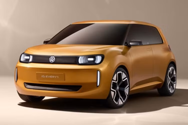 Mẫu xe crossover điện Volkswagen ID. Every1 sở hữu thiết kế đơn giản với cụm đèn trước được tích hợp hiệu ứng đèn viền phân tầng. Phía đuôi xe cũng được tinh gọn, ít đường nét cắt xẻ. Xe có tay nắm cửa điều khiển điện và bộ mâm 19 inch.