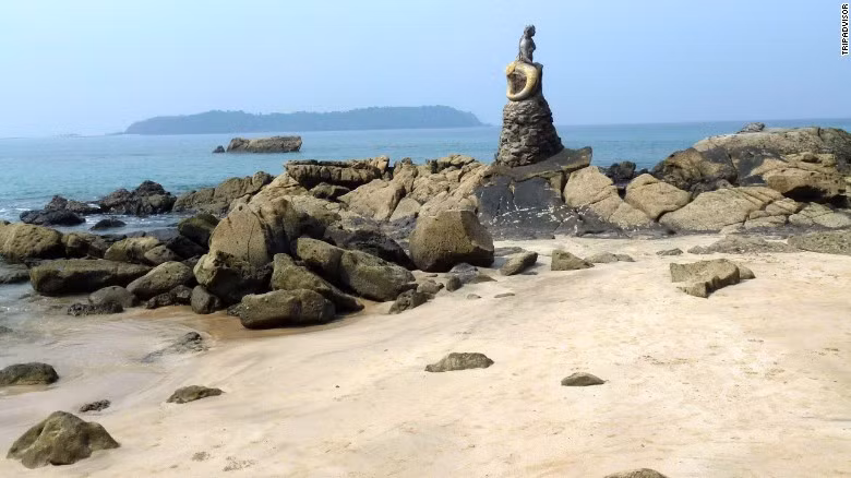 Bãi biển Ngapali tại thành phố cùng tên ở Myanmar.