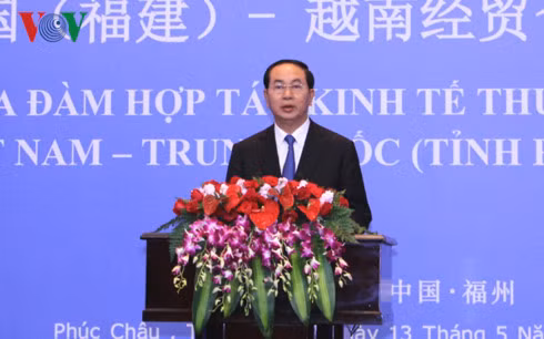 Chu tich nuoc du Toa dam Hop tac kinh te, thuong mai Viet - Trung