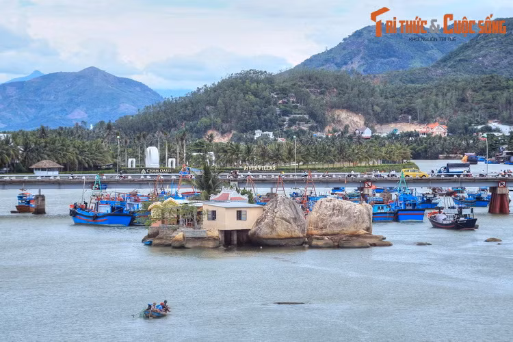 Từ thế kỷ 17, người Việt đến định cư ở Nha Trang và bồi đắp thêm cho đời sống văn hóa tâm linh trên dòng sông Cái. Không chỉ Việt hóa việc thờ phụng ở các di tích Chăm cổ, cư dân Việt còn xây thêm miếu Cậu ở mỏm đá gần Hòn Đá Chữ.