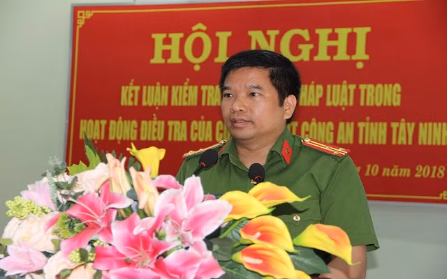 Đại tá Đặng Trọng Cường - tân Giám đốc Công an tỉnh Ninh Bình sinh năm 1976; Quê quán: Xã Vô Tranh, huyện Hạ Hòa, tỉnh Phú Thọ. (Ảnh: Báo Tây Ninh)