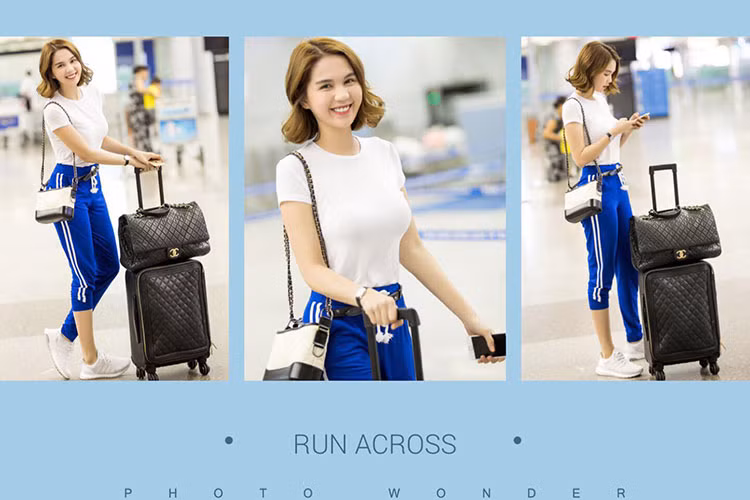 Ngọc Trinh trẻ trung với mái tóc ngắn tại sân bay đi Melbourne, Australia.