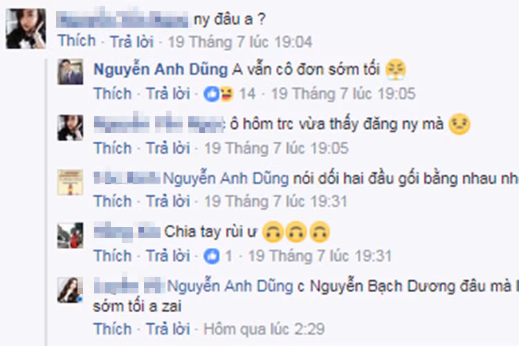 Khi được hỏi người yêu đâu, nam chính “Sống chung với mẹ chồng” bất ngờ tuyên bố: “Anh vẫn cô đơn sớm tối”. Chia sẻ này khiến fans đặt nghi vấn Anh Dũng và bạn gái đã chia tay.