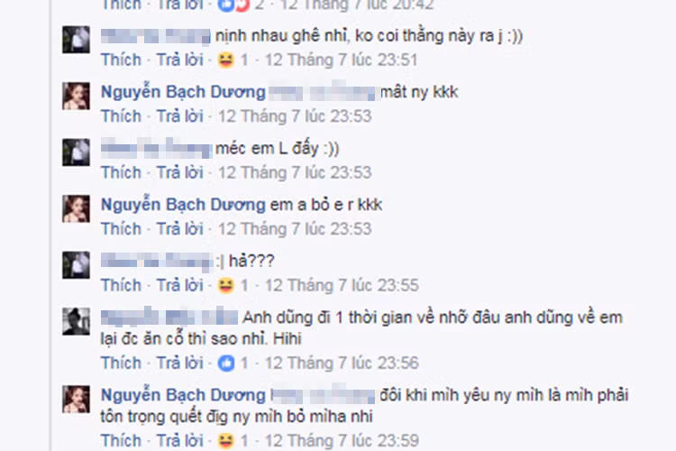 Trả lời một người bạn trên mạng xã hội, Bạch Dương bất ngờ chia sẻ bị bạn trai bỏ. “Đôi khi mình yêu người yêu mình là mình phải tôn trọng quyết định người yêu mình bỏ mình”, cô viết.
