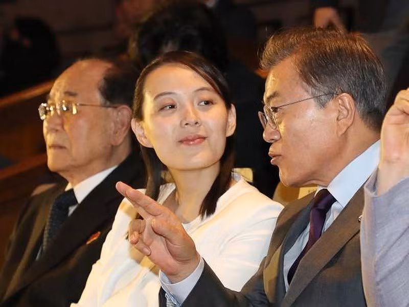 Tổng thống Moon Jae-in của Hàn Quốc và bà Kim Yo-jong