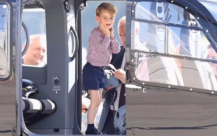 Niềm vui của tiểu Hoàng tử George sau khi được đi cùng cha công du Ba Lan và Đức trong dịp sinh nhật lần thứ 4.