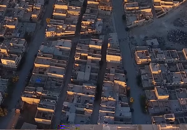 Cảnh đổ nát ở Aleppo nhìn từ trên cao.