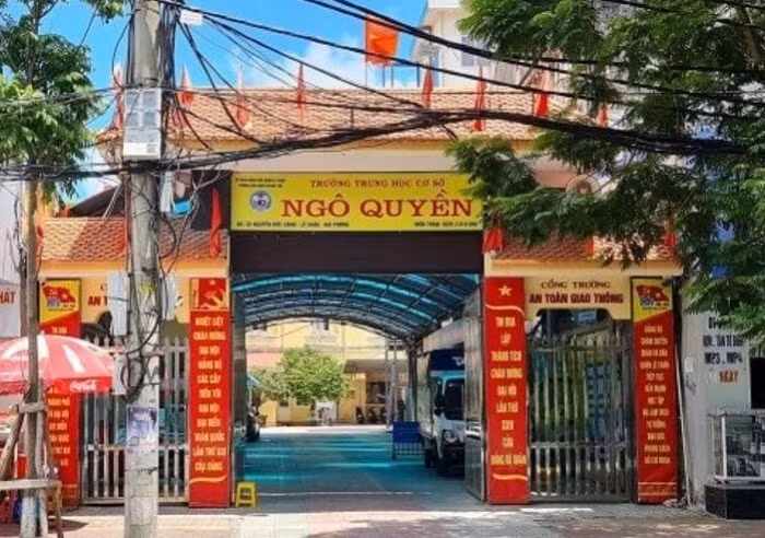 Bat Hieu truong va thu quy Truong THCS Ngo Quyen, Hai Phong