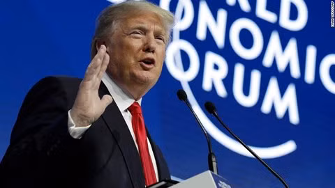 Tổng thống Mỹ Donald Trump phát biểu tại Diễn đàn Kinh tế Davos.