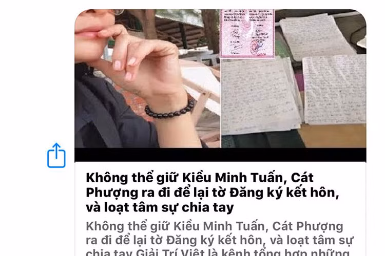 Gần đây, Cát Phượng tỏ ra rất bức xúc trước một trang mạng trên Youtube có nội dung cắt ghép nhảm nhí nói cô ra đi vì không thể giữ được Kiều Minh Tuấn.