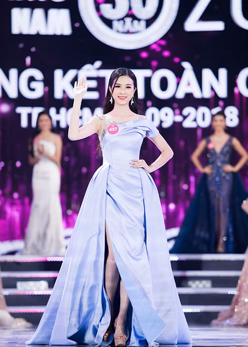 Á hậu Thúy An cao 1m68, sở hữu số đo ba vòng 83 - 65 - 89. Ảnh: BTC