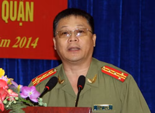 Đại tá Đinh Huy Hoàng - Trưởng Công an quận Hai Bà Trưng, Hà Nội. Ảnh: An Ninh Thủ Đô.