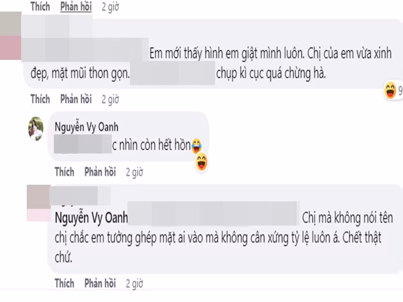 Nữ ca sĩ cho biết, cô cũng "hết hồn" khi nhìn thấy loạt ảnh. Ảnh chụp màn hình.