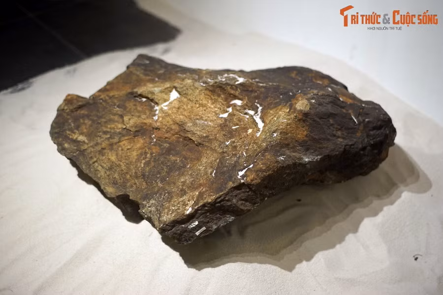 Thoạt nhìn, viên đá này không gây một ấn tượng gì đặc biệt. Nó có đường kính khoảng 60 cm, bề mặt góc cạnh, xù xì, màu nâu xám.