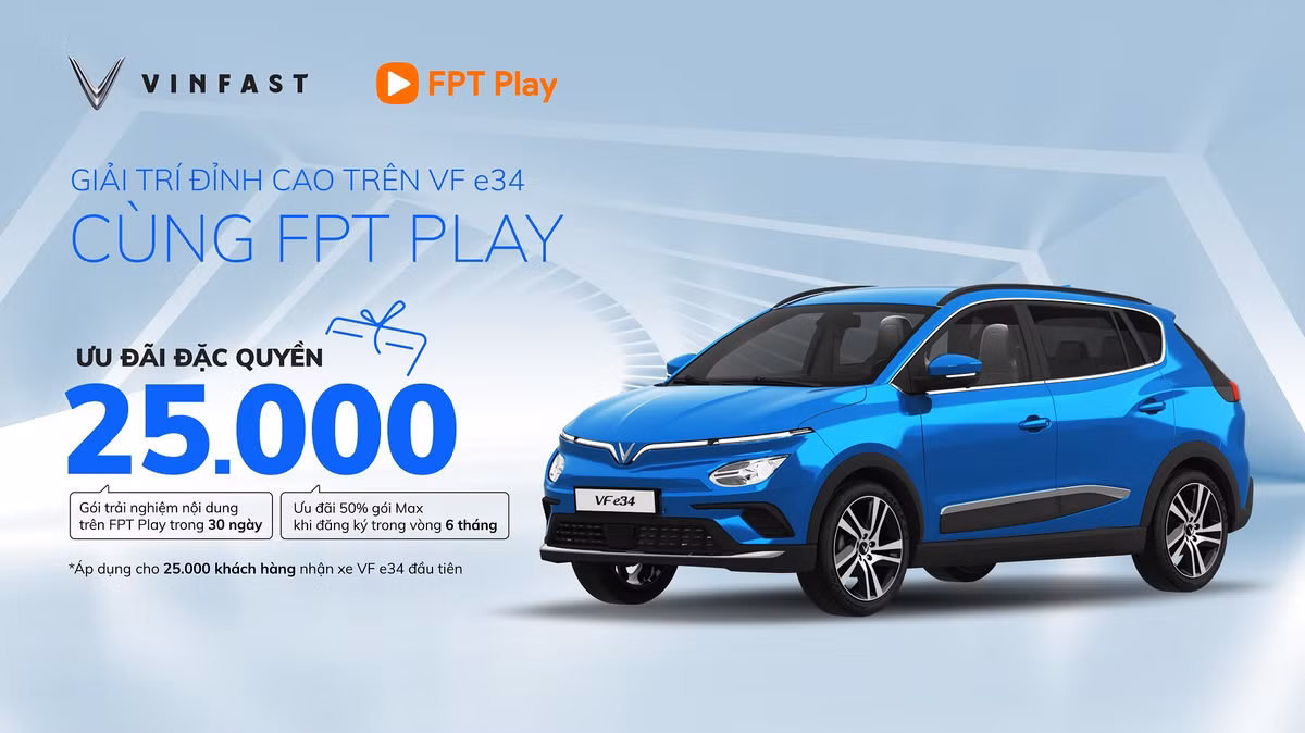 Kho giai tri da dang trong ung dung FPT Play tren VinFast VF e34