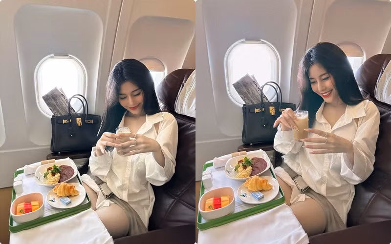 Phong cách thời trang của Võ Ngọc Trân vẫn thiên về hình ảnh tiểu thư, nữ tính kết hợp với những chi tiết tôn dáng trên trang phục.