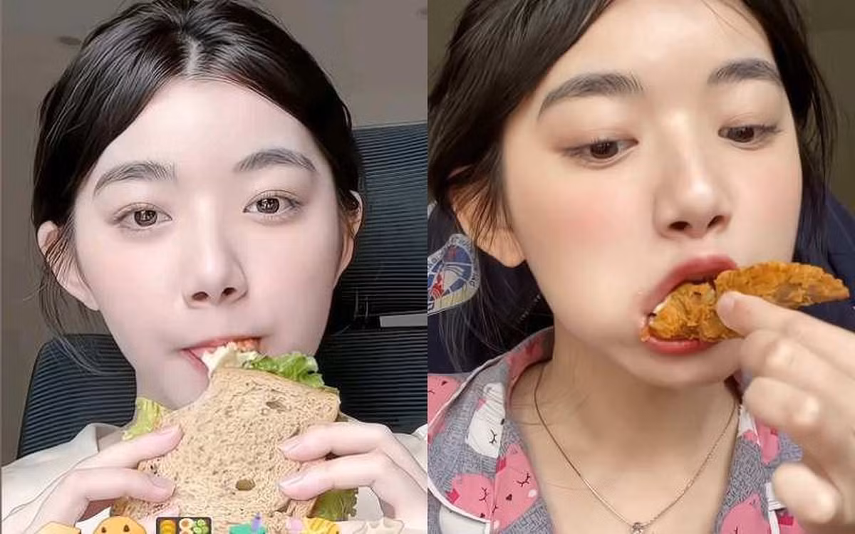 Quỳnh Trương sinh năm 2002 tại Nghệ An được gọi là " hot girl mukbang" nhờ những clip ăn uống hút hàng triệu lượt xem trên TikTok.