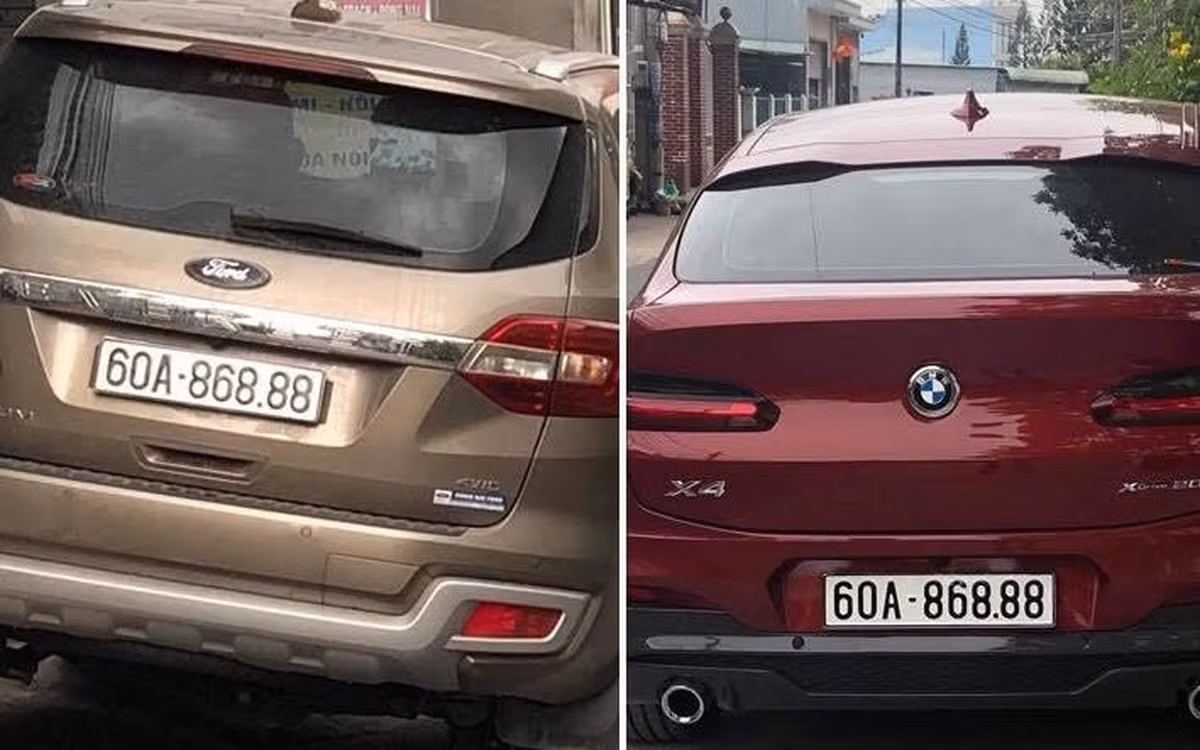  Hai ô tô mang biển số siêu đẹp giống nhau ở Đồng Nai: Ngày 8/5/2021, trên mạng xã hội có hình ảnh về 2 chiếc xe có cùng biển số giống nhau khi 2 xe này cùng xuất hiện tại một khu dân ở xã Phú Hội, huyện Nhơn Trạch, Đồng Nai. Một xe hiệu Ford và một ô tô BMW cùng mang biển số 60A-868.88. Kết quả, biển số 60A-868.88 thuộc đăng ký của xe BMW, người đứng tên là ông V.Đ.N. ngụ huyện Long Thành là biển thật. Còn biển số 60A-868.88 gắn trên chiếc Ford là giả. 