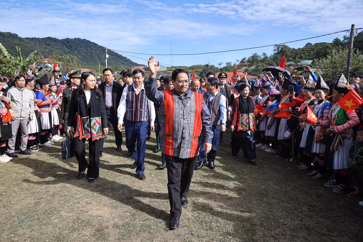 Thu tuong tham du ngay hoi dai doan ket toan dan toc o Lai Chau