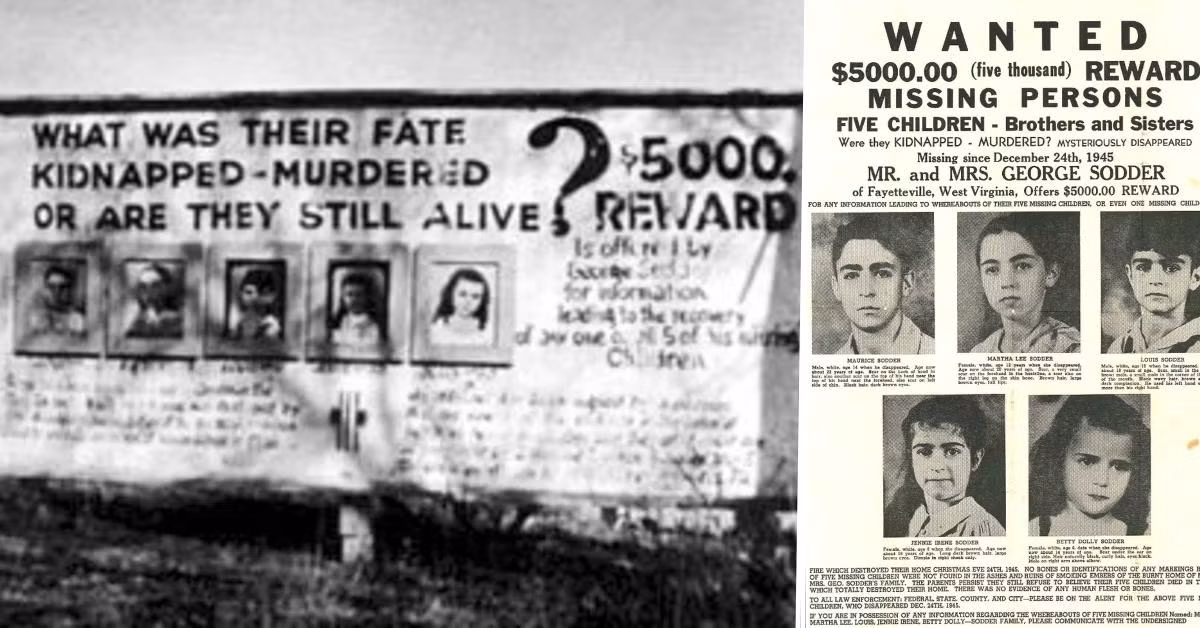 Vợ chồng George và Jennie Sodder cùng 10 người con sống trong ngôi nhà ở Fayetteville, Tây Virginia, Mỹ. Vào đêm ngày 24/12/1945, ngôi nhà của họ bị cháy. Trong vụ hỏa hoạn đó, 5 đứa trẻ nhà Sodder "bốc hơi" một cách bí ẩn.
