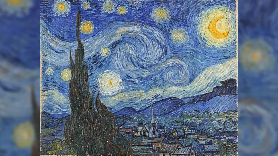 Danh họa người Hà Lan van Gogh đã vẽ bức tranh "Đêm đầy sao" vào năm 1889 khi đang điều trị tại nhà thương điên ở vùng Saint-Rémy-de-Provence (Pháp). Ảnh: Getty Images.
