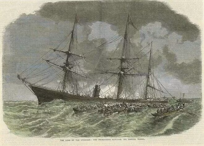 Với chiều dài khoảng 80m, tàu hơi nước Le Lyonnais của Pháp được đóng năm 1855. Sau khi được hạ thủy, con tàu được lên kế hoạch tham gia cùng 5 tàu hơi nước khác để thực hiện các chuyến chở khách và dịch vụ thư tín xuyên Đại Tây Dương.