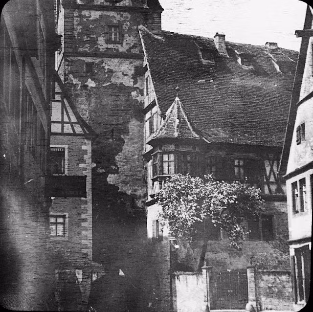Một số gia đình ở Rothenburg trồng cây xanh trước nhà.