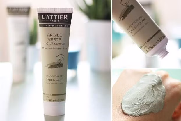 Mặt nạ đất sét Cattier. Loại mặt nạ có thành phần đất sét núi lửa, trộn vào đó là các loại dầu thực vật, thiên nhiên khác nhau như Aloe Vera, Wich Hazel...