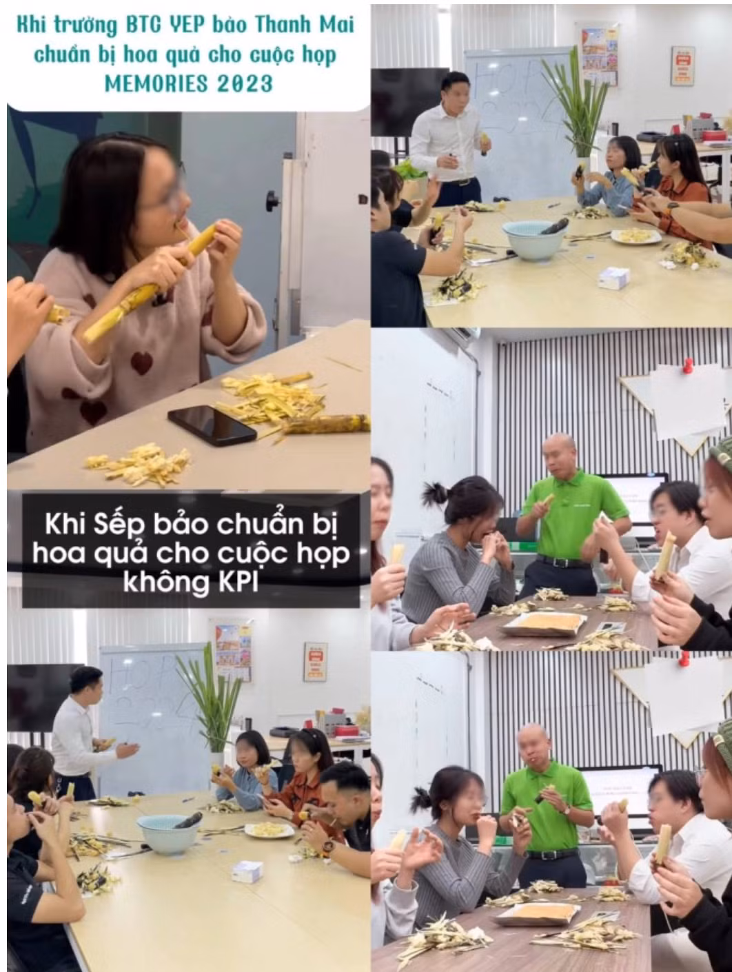 Chuẩn bị món ăn nhẹ hay teabreak cho những buổi họp là điều rất phổ biến ở các công ty, tuy nhiên thông qua trào lưu mạng xã hội này nằm ở chỗ các loại đồ ăn mang vào phòng họp lại vô cùng độc đáo.