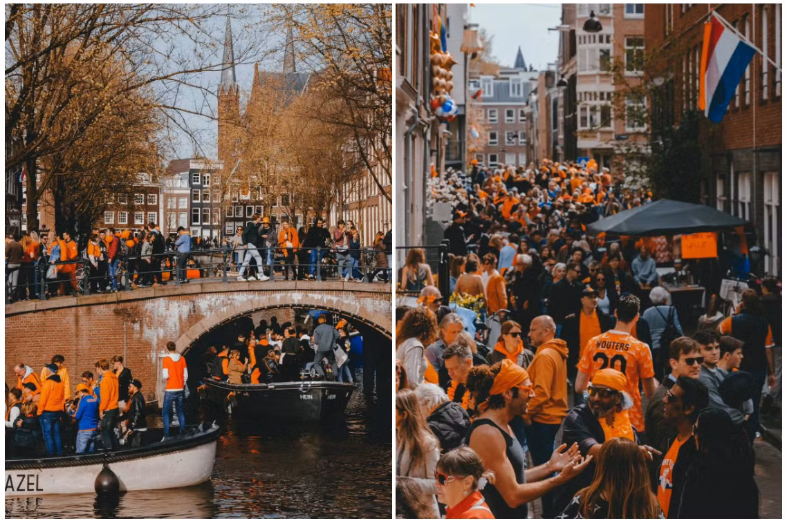 Năm 2023, Amsterdam đã phát động chiến dịch không khuyến khích những khách du lịch ồn ào đến thăm thành phố của Hà Lan. Bên cạnh đó, khách cũng bị giới hạn khi đi lại trong quán bar và cấm hút cần sa ở khu phố đèn đỏ nổi tiếng. Khách du lịch qua đêm có thể phải trả mức thuế du lịch 12,5%/đêm vào năm 2024. Ảnh: @rainbomash.