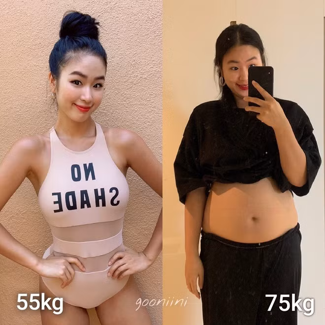 Chia sẻ với trang ETToday, Goo Nii Ni cho biết cách đây 3 năm cô từng nặng hơn 75 kg, luôn tự ti về thân hình nhiều mỡ thừa. Để có được ngoại hình hoàn hảo như hiện tại, cô nàng phải trải qua quá trình giảm cân, luyện tập khá vất vả.