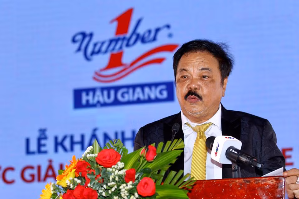 Ông Trần Quí Thanh, Tổng Giám đốc Tập đoàn Tân Hiệp Phát phát biểu tại sự kiện.