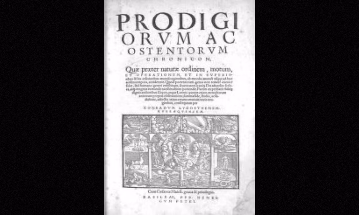 3. Biên niên sử Prodigiorum Ac Ostentorum: cuốn sách này được viết vào năm 1557 bởi nhà nhân văn học người Pháp Conrad Lycosthenes. Được xem như một quyển bách khoa toàn thư, cuốn sách ghi chép những sự kiện xảy ra ở thế giới bên kia kể từ thời Adam và Eva. (Nguồn: Internet Achive)