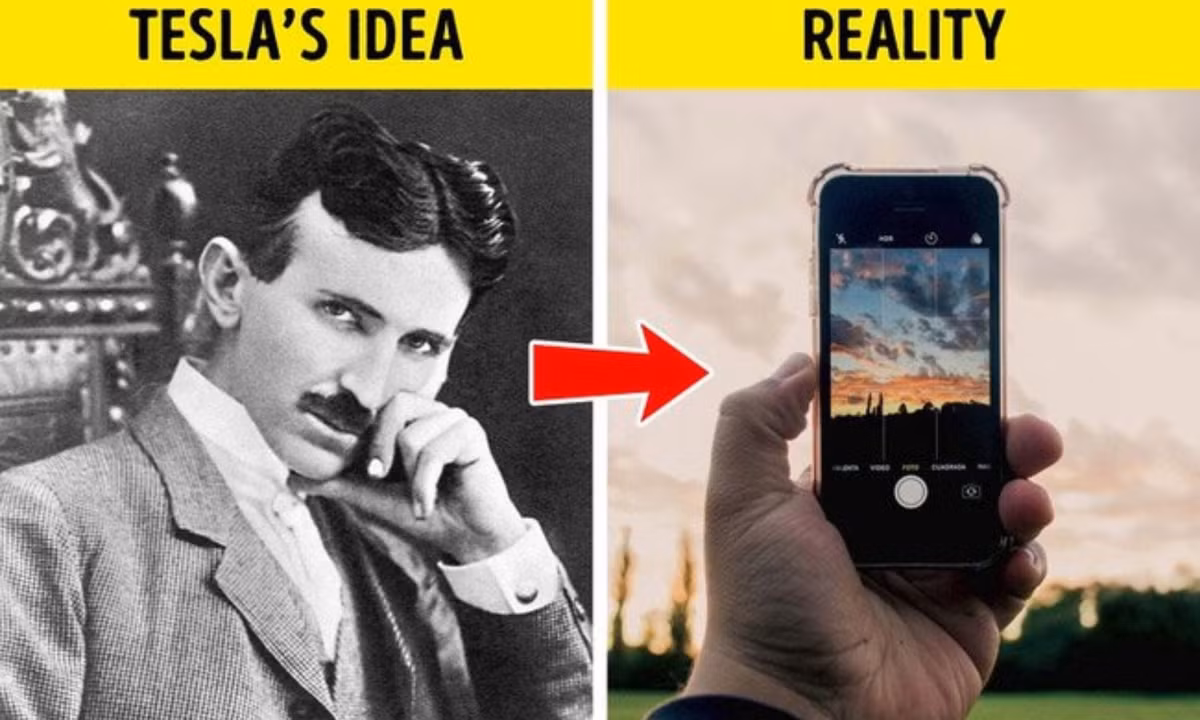 1. Điện thoại và Smartphone: trong một bài phỏng vấn trên The New York Times vào năm 1926, Nikola Tesla - người được mệnh danh là "nhà khoa học điên" - đã từng đề cập đến ý tưởng con người liên lạc được với nhau qua một thiết bị không dây, nhỏ gọn đủ để cất vừa túi áo vest. 