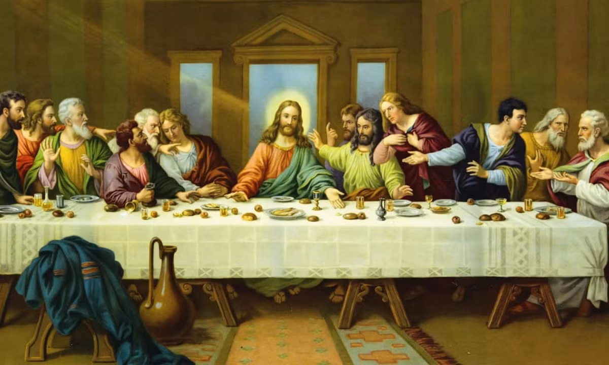 2. Bức tranh "Bữa ăn cuối cùng" của Leonardo Da Vinci: bản nhạc ẩn trong bức tranh này là một ví dụ về “mật mã Da Vinci” ngoài đời thật. (Nguồn: ngoisao.vn)