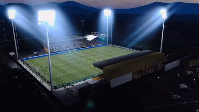 Dù sức chứa khiêm tốn nhưng sân nhà của Pau FC có mặt cỏ rất đẹp. Ảnh: Kazemario
