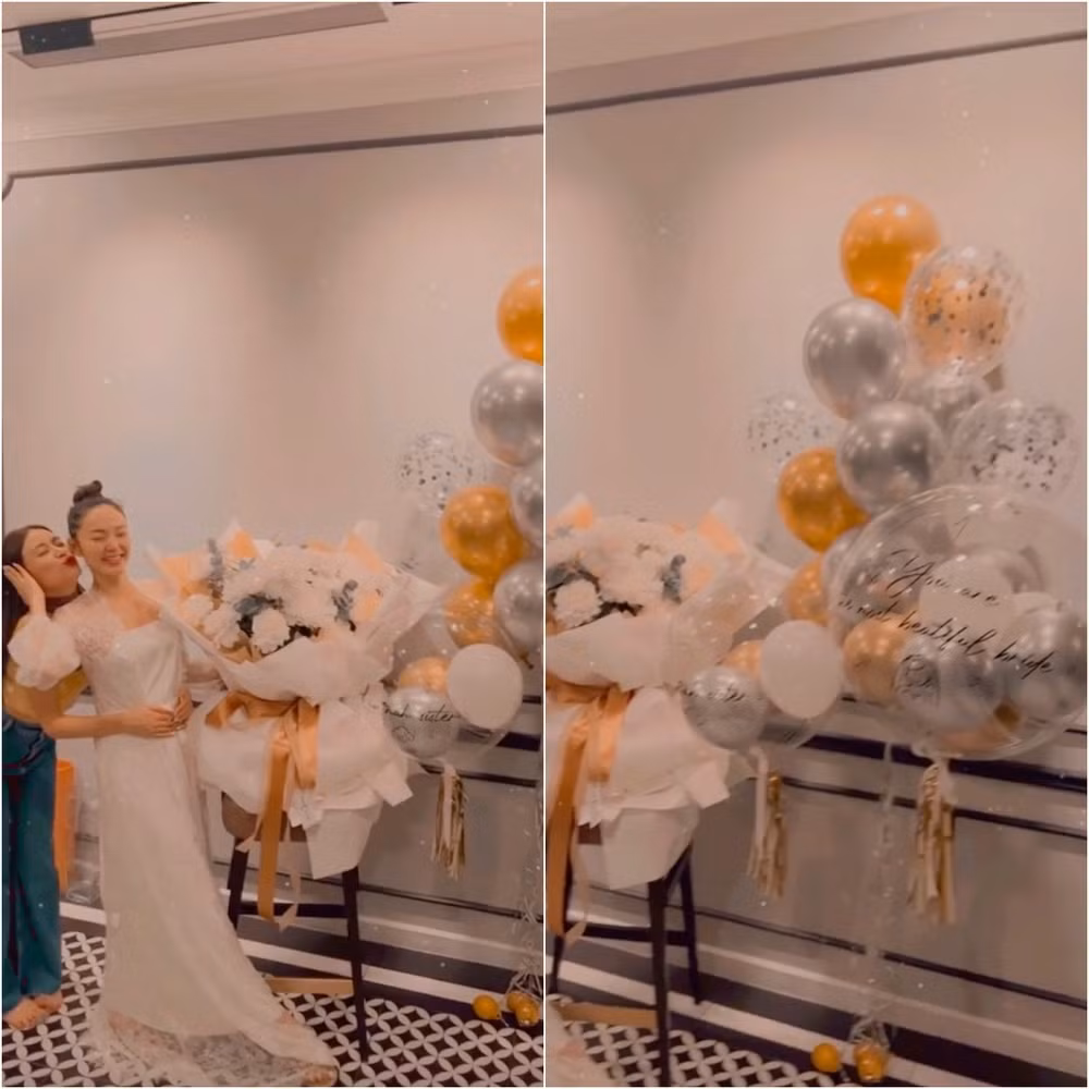 Sàn nhà được trang trí họa tiết khá ấn tượng. Ảnh: Instagram Minh Hằng