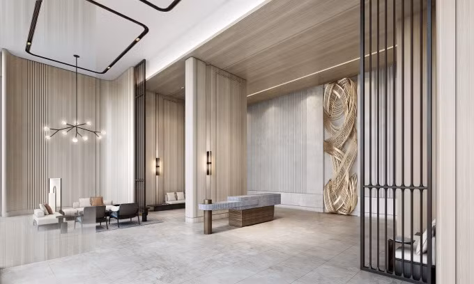 Phòng khách có diện tích lên tới hơn 65 m2. Ảnh: Masterise Homes
